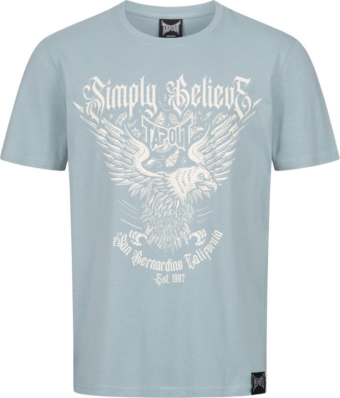 Tapout Μπλουζάκι 'Throper' γαλάζιο / λευκό