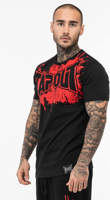 Tapout Μπλουζάκι 'Splashed' κόκκινο / μαύρο