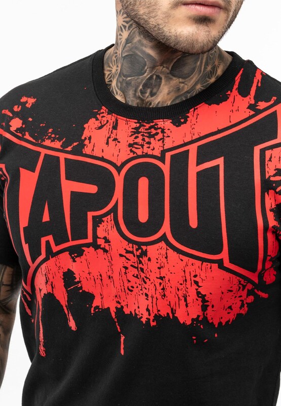 Tapout Μπλουζάκι 'Splashed' κόκκινο / μαύρο