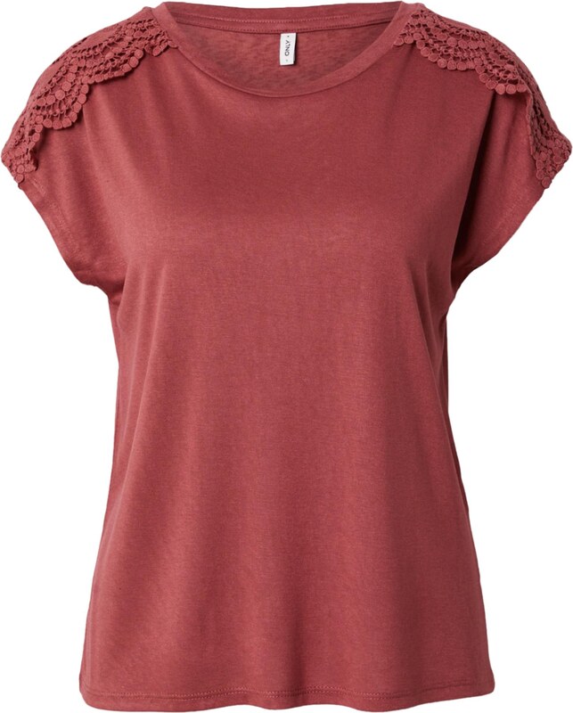 ONLY Μπλουζάκι 'ONLSIA' κόκκινο σκουριάς