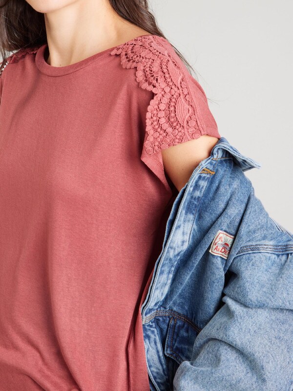 ONLY Μπλουζάκι 'ONLSIA' κόκκινο σκουριάς