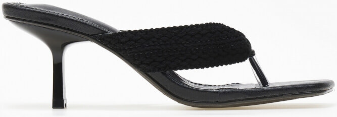 issue Mules δίχαλο με λεπτό τακούνι - Μαύρο - 032011