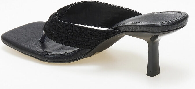 issue Mules δίχαλο με λεπτό τακούνι - Μαύρο - 032011