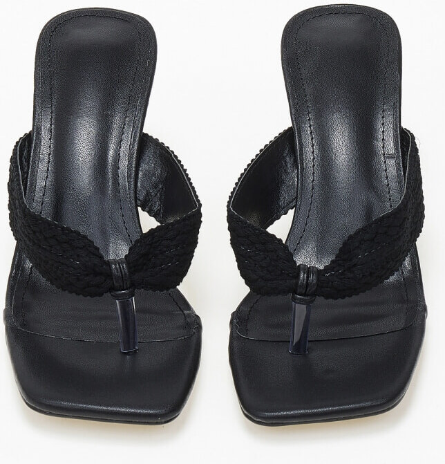 issue Mules δίχαλο με λεπτό τακούνι - Μαύρο - 032011