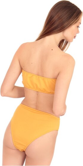 Silia D Κίτρινο Strapless Μπικίνι Μαγιό