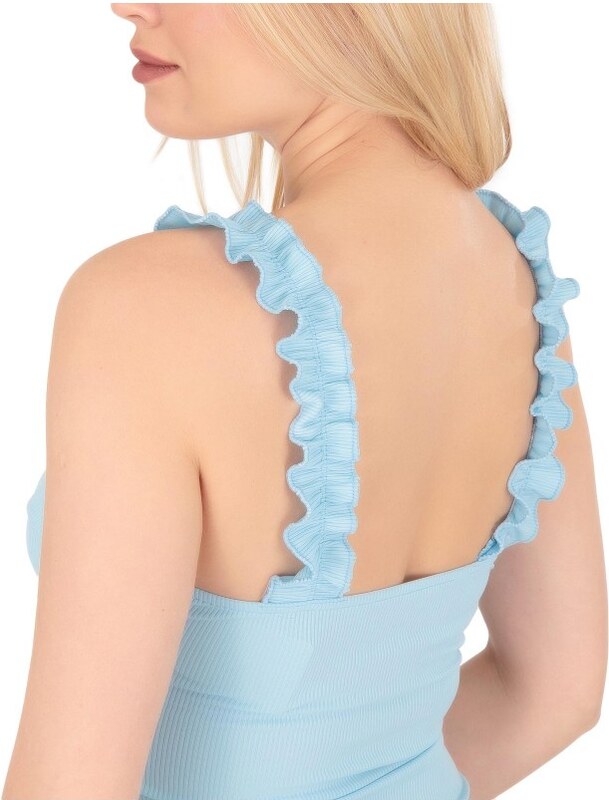 Silia D Γαλάζιο Κορμάκι με Βολάν