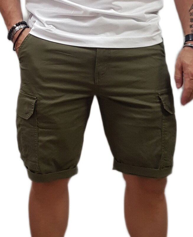 Rebase - 251RMSHO-7001 - Cargo-Shorts - Khaki - Βερμούδα