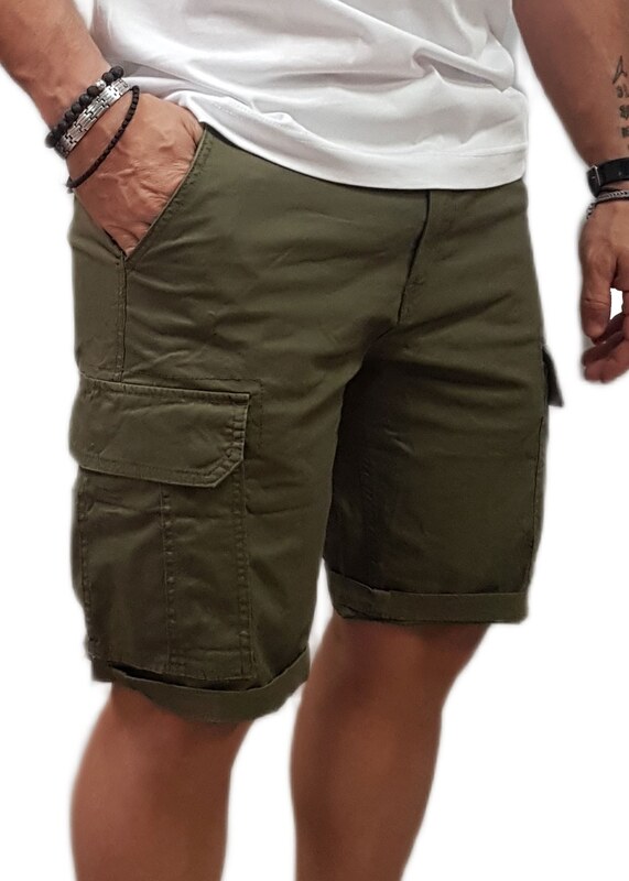 Rebase - 251RMSHO-7001 - Cargo-Shorts - Khaki - Βερμούδα