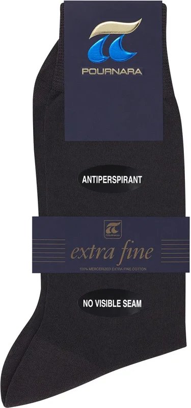 Πουρνάρα Ανδρικές Κάλτσες Βαμβακερές Αντιιδρωτικές, Χρώμα: Σκούρο Γκρι