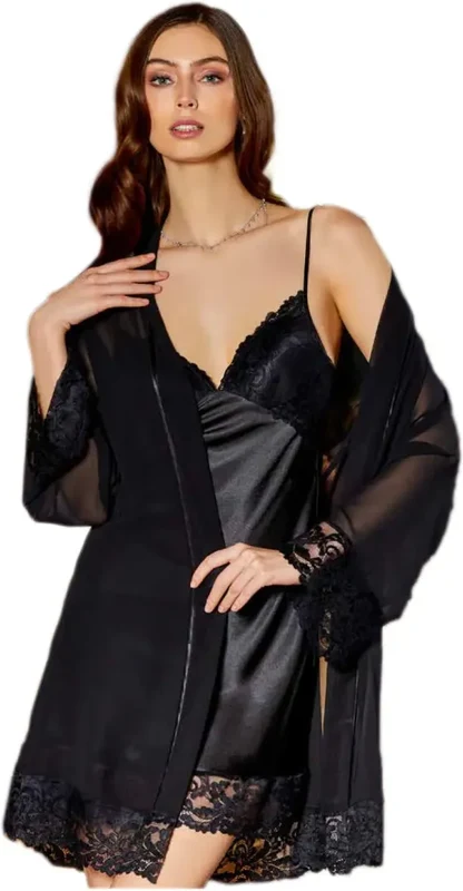 FMS Γυναικείο Σετ Σατέν Νυχτικό