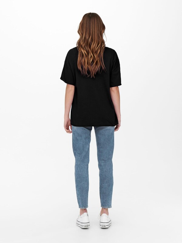 ONLY Μπλουζάκι 'ONLLUCY' ανοικτό γκρι / σκούρο γκρι / μαύρο