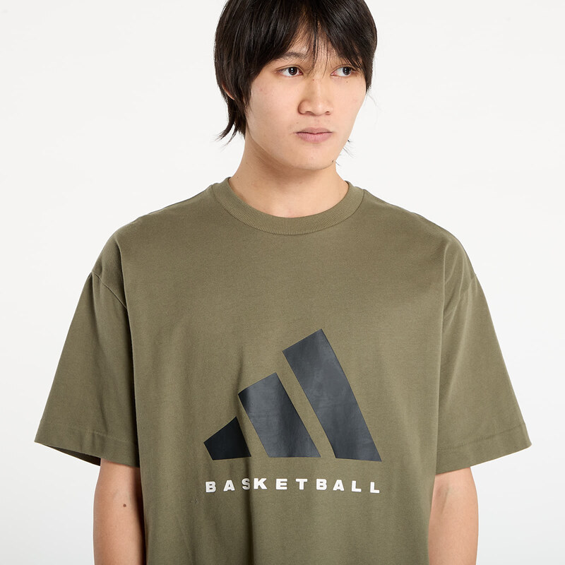 adidas Performance T-shirt adidas Basketball T-Shirt UNISEX Olive Strata S