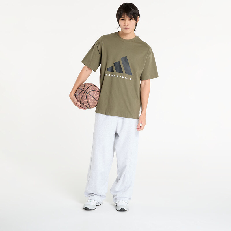 adidas Performance T-shirt adidas Basketball T-Shirt UNISEX Olive Strata S