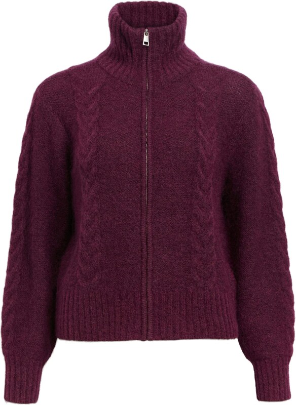 OBJECT Πλεκτή ζακέτα 'OBJNETE' μελιτζανί