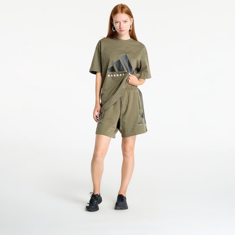 adidas Performance T-shirt adidas Basketball T-Shirt UNISEX Olive Strata S