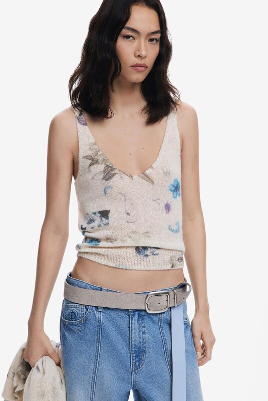 Desigual Πουλόβερ λευκό