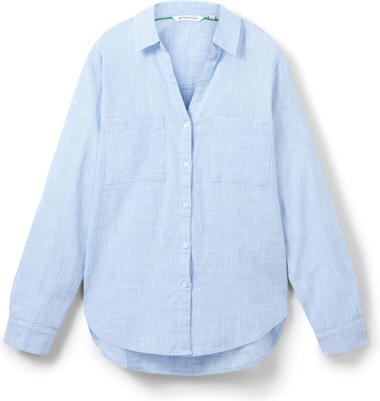 TOM TAILOR Μπλούζα γαλάζιο / λευκό