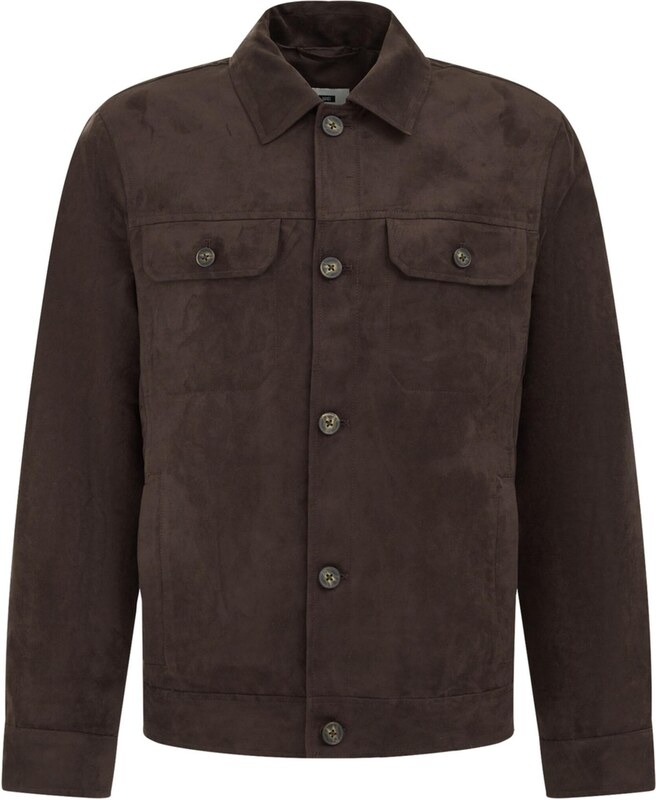 WE Fashion Φθινοπωρινό και ανοιξιάτικο μπουφάν σκούρο καφέ