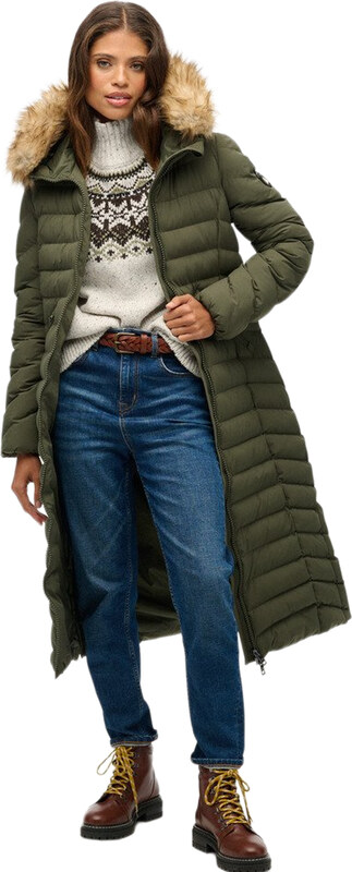 SUPERDRY FUJI FAUX FUR LONGLINE ΜΠΟΥΦΑΝ ΓΥΝΑΙΚΕΙΟ W5012001A-1TH