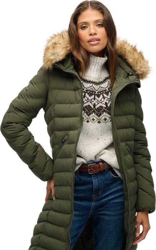 SUPERDRY FUJI FAUX FUR LONGLINE ΜΠΟΥΦΑΝ ΓΥΝΑΙΚΕΙΟ W5012001A-1TH