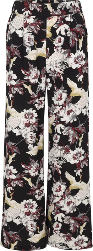 Guido Maria Kretschmer Women Παντελόνι πλισέ 'Orelia' σαμπάνια / σκούρο κόκκινο / μαύρο / λευκό