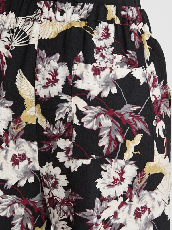 Guido Maria Kretschmer Women Παντελόνι πλισέ 'Orelia' σαμπάνια / σκούρο κόκκινο / μαύρο / λευκό