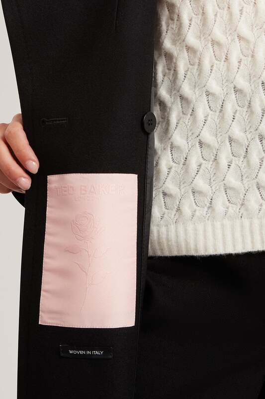 TED BAKER Παλτο Rose Mid Lengthed Wool Wrap 282071 black