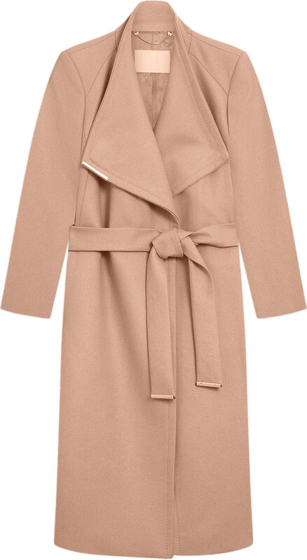 TED BAKER Παλτο Rose Mid Lengthed Wool Wrap 282071 camel