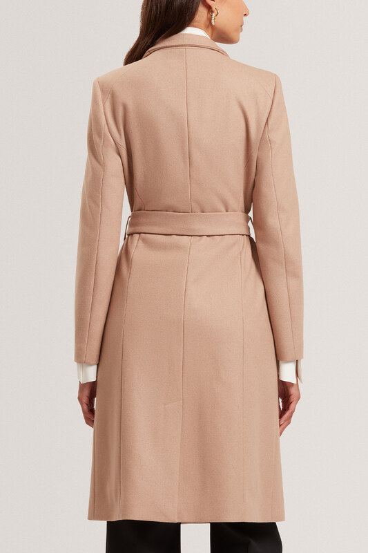 TED BAKER Παλτο Rose Mid Lengthed Wool Wrap 282071 camel