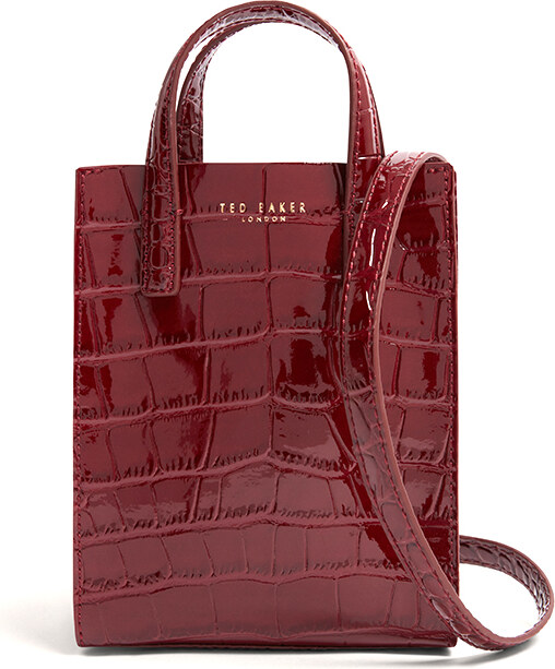 TED BAKER Τσαντακι Wenissa Croc Effect Mini Icon 281944 wine