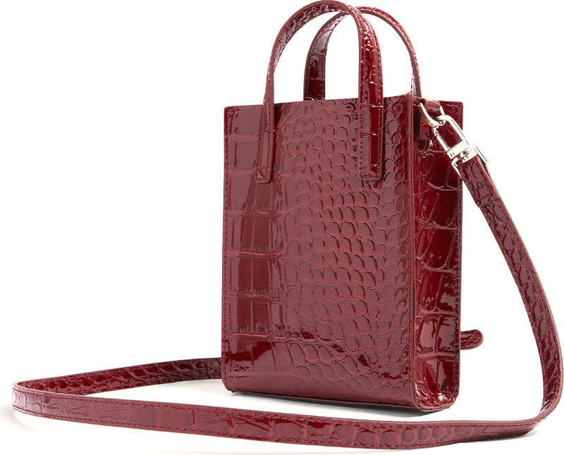 TED BAKER Τσαντακι Wenissa Croc Effect Mini Icon 281944 wine