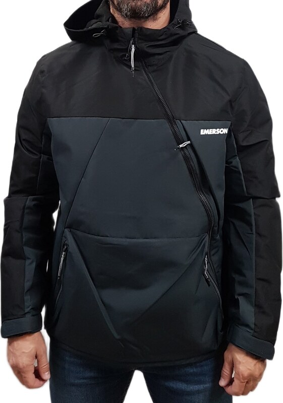 Emerson - 252.EM10.68 - Ebony/Black - Pullover Hooded Jacket - Μπουφάν