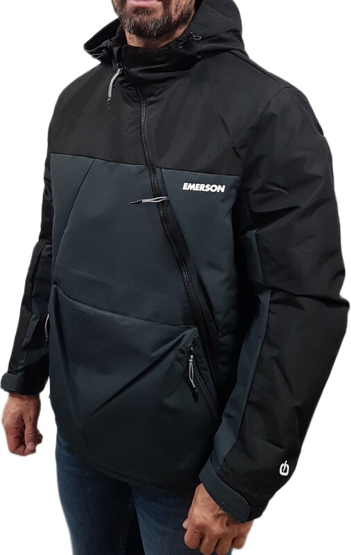 Emerson - 252.EM10.68 - Ebony/Black - Pullover Hooded Jacket - Μπουφάν