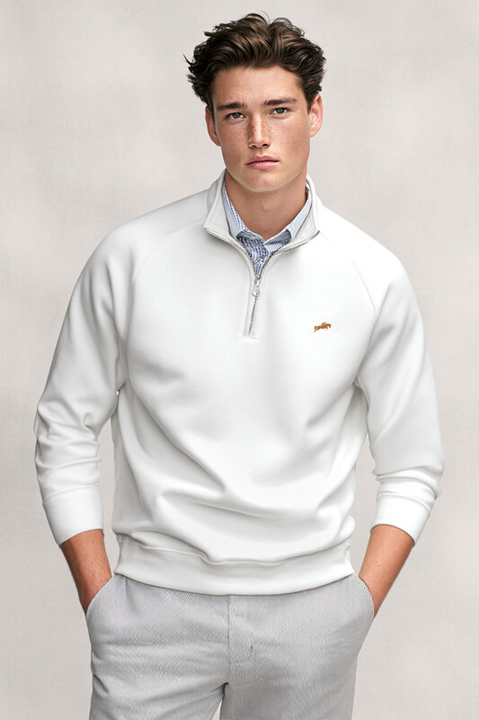 UnitedKind Horse Jumping Minimal, Φούτερ σε Λευκό Χρώμα