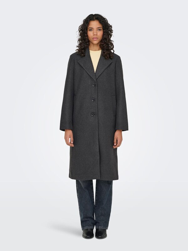ONLY Ανοιξιάτικο και φθινοπωρινό παλτό 'ONLLISA' γκρι μελανζέ
