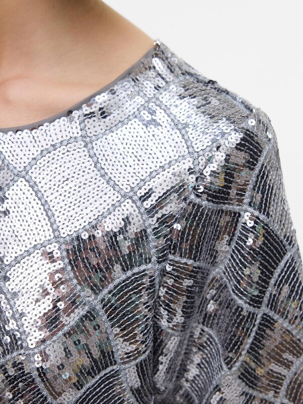 VERO MODA Μπλούζα γκρι / ασημόγκριζο