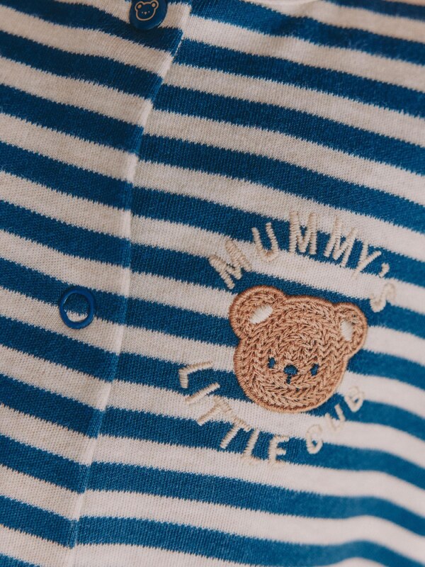 Next Πιτζάμα ναυτικό μπλε / καφέ / λευκό