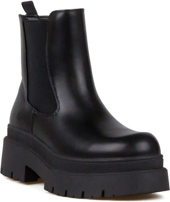 Μαύρο Biker Μποτάκι Envie Chunky Chelsea Boots E12-22153-34
