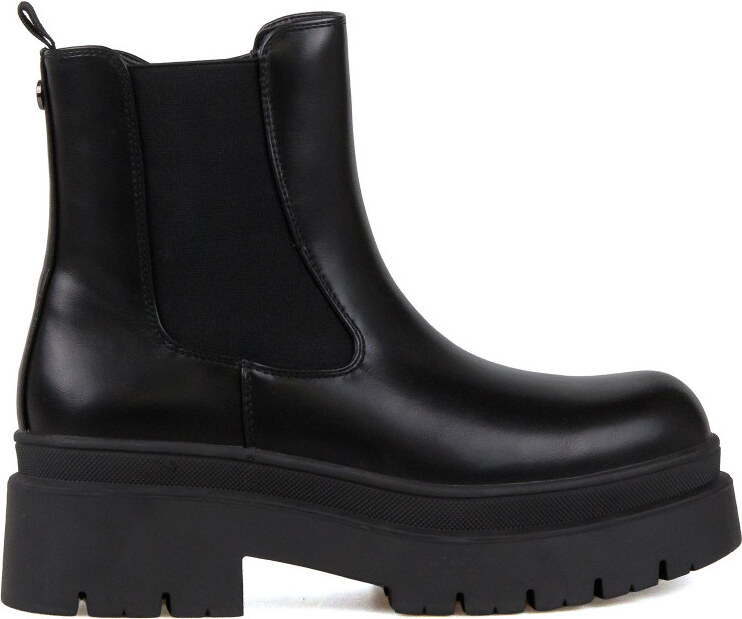 Μαύρο Biker Μποτάκι Envie Chunky Chelsea Boots E12-22153-34