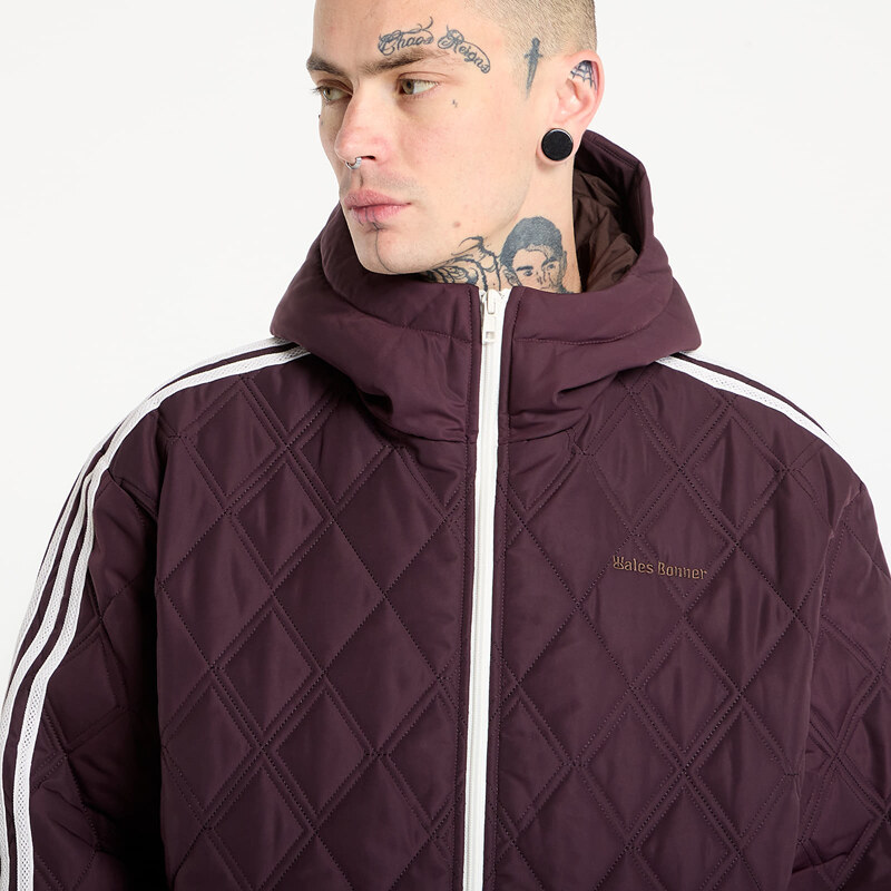 adidas Originals Μπουφάν adidas x Wales Bonner Quilted Jacket Shadow Maroon/ Yellow XL