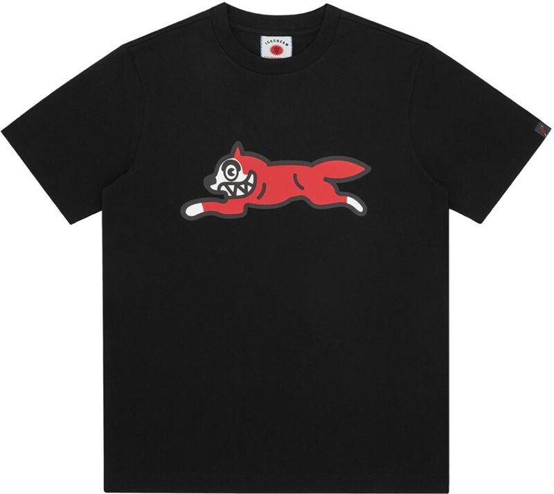 ICECREAM Runnig Dog Tee Black - Οι άνδρες - Κοντομάνικο μπλουζάκι ICECREAM - Μαύρος - IC23449-BLACK - Μέγεθος: XS