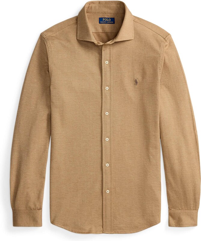 Polo Ralph Lauren Πουκάμισο καμηλό / λευκό