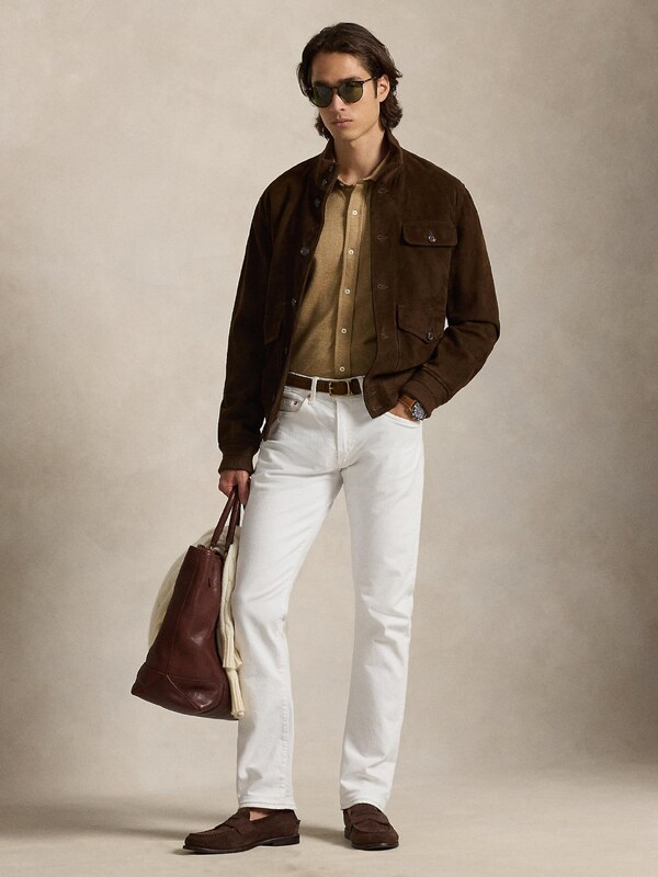 Polo Ralph Lauren Πουκάμισο καμηλό / λευκό