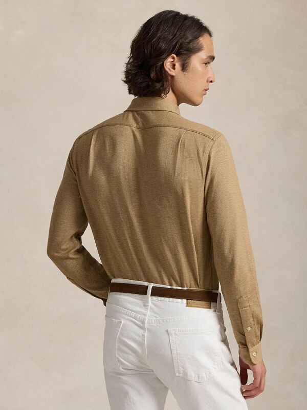 Polo Ralph Lauren Πουκάμισο καμηλό / λευκό