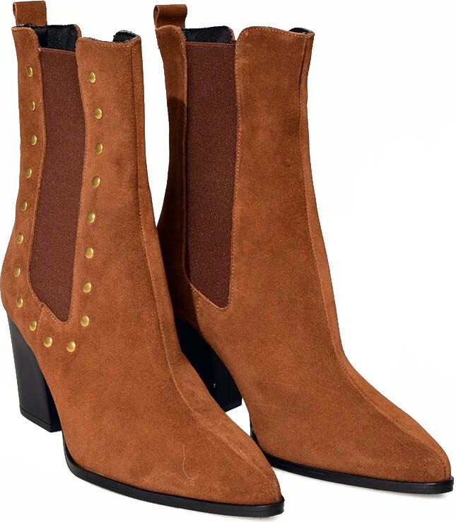 Γυναικεία Μποτάκια Marron 30681 Camel S.
