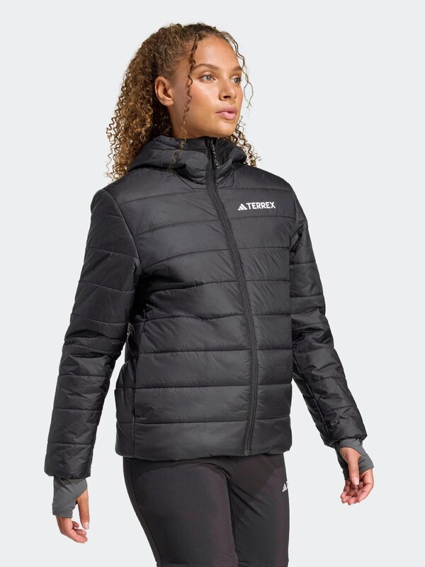 ADIDAS TERREX Μπουφάν πεζοπορίας 'Essentials' μαύρο / λευκό