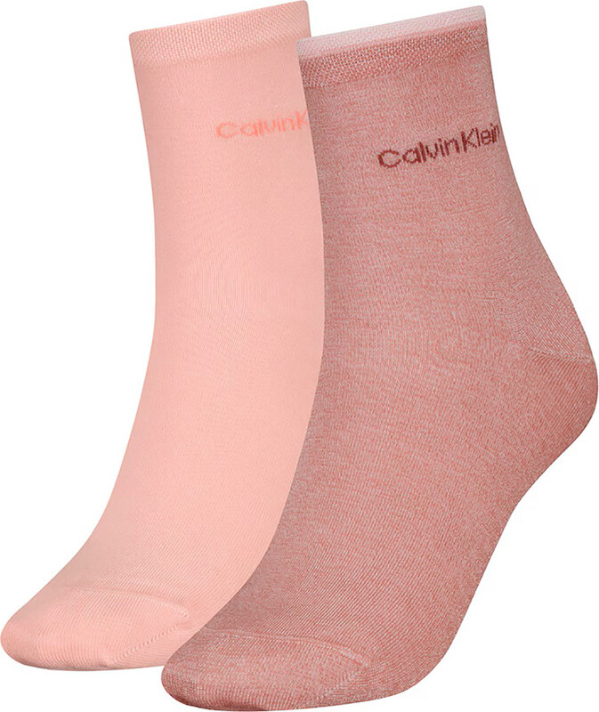 Calvin Klein γυναικείες κάλτσες ψηλές CK Women Sock Shiny Mouline (2 ζεύγη)-701229452-004