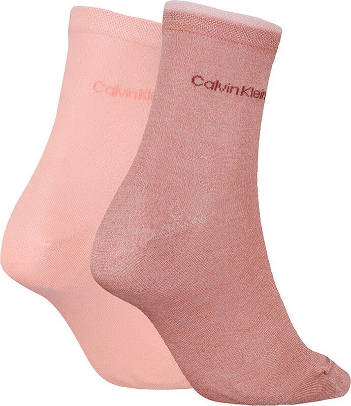 Calvin Klein γυναικείες κάλτσες ψηλές CK Women Sock Shiny Mouline (2 ζεύγη)-701229452-004