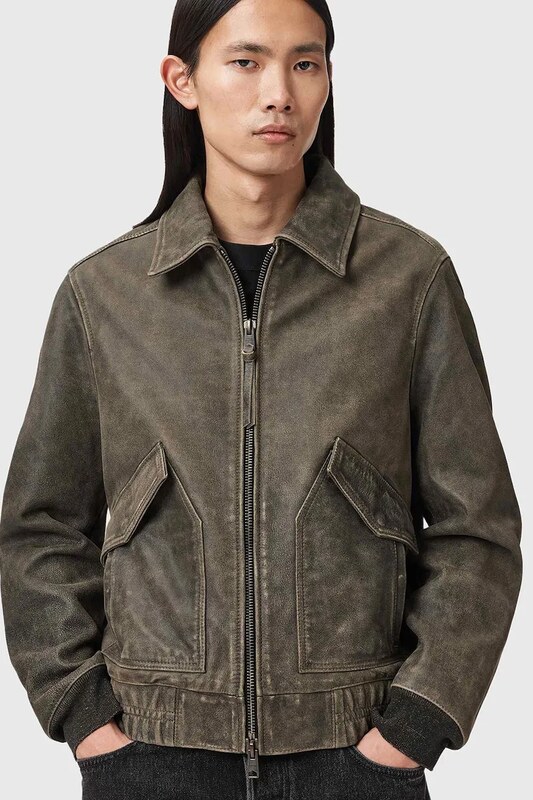 Δερμάτινο μπουφάν AllSaints MARLAND