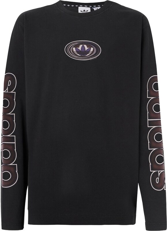 ADIDAS ORIGINALS Μπλουζάκι σκούρο καφέ / λιλά / μαύρο / λευκό